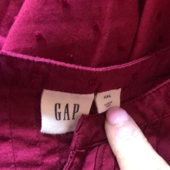 REDUCED! Beautiful Plus Size Burgundy Gap Blouse - Picture 4 of 5
